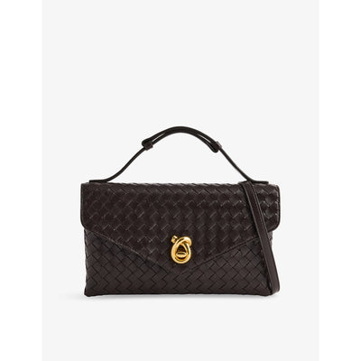 selfridges Bottega Veneta Knot Lock Leather Top-Handle Bag- Buy online at McGrocer