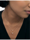 Monica Vinader mini heart necklace with 0.04ct lab-grown diamond - British product
