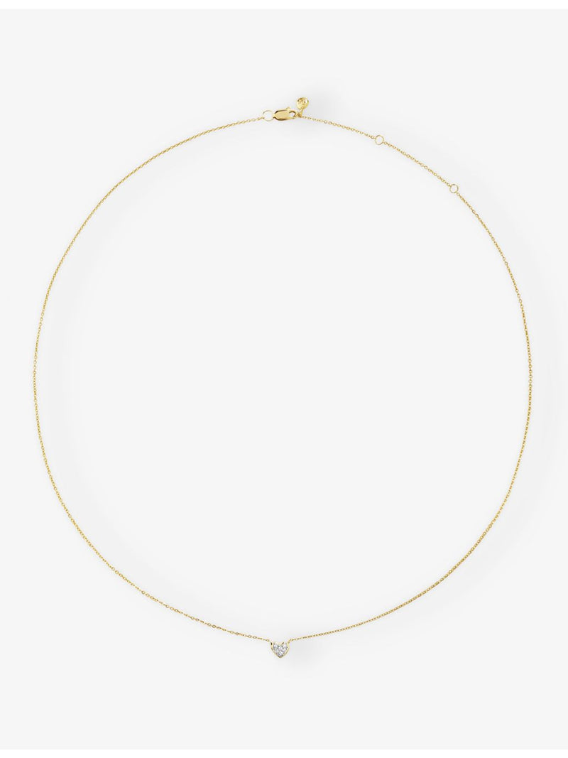 Monica Vinader mini heart necklace with 0.04ct lab-grown diamond - British product