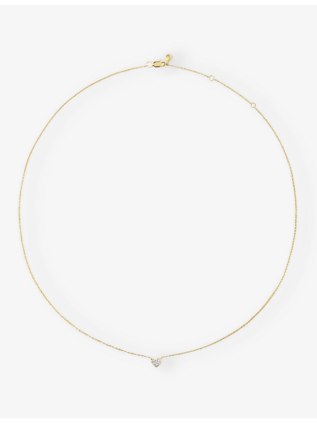 Monica Vinader mini heart necklace with 0.04ct lab-grown diamond - British product