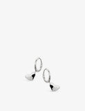 Monica Vinader vermeil huggie earrings heart drop, imported from the UK