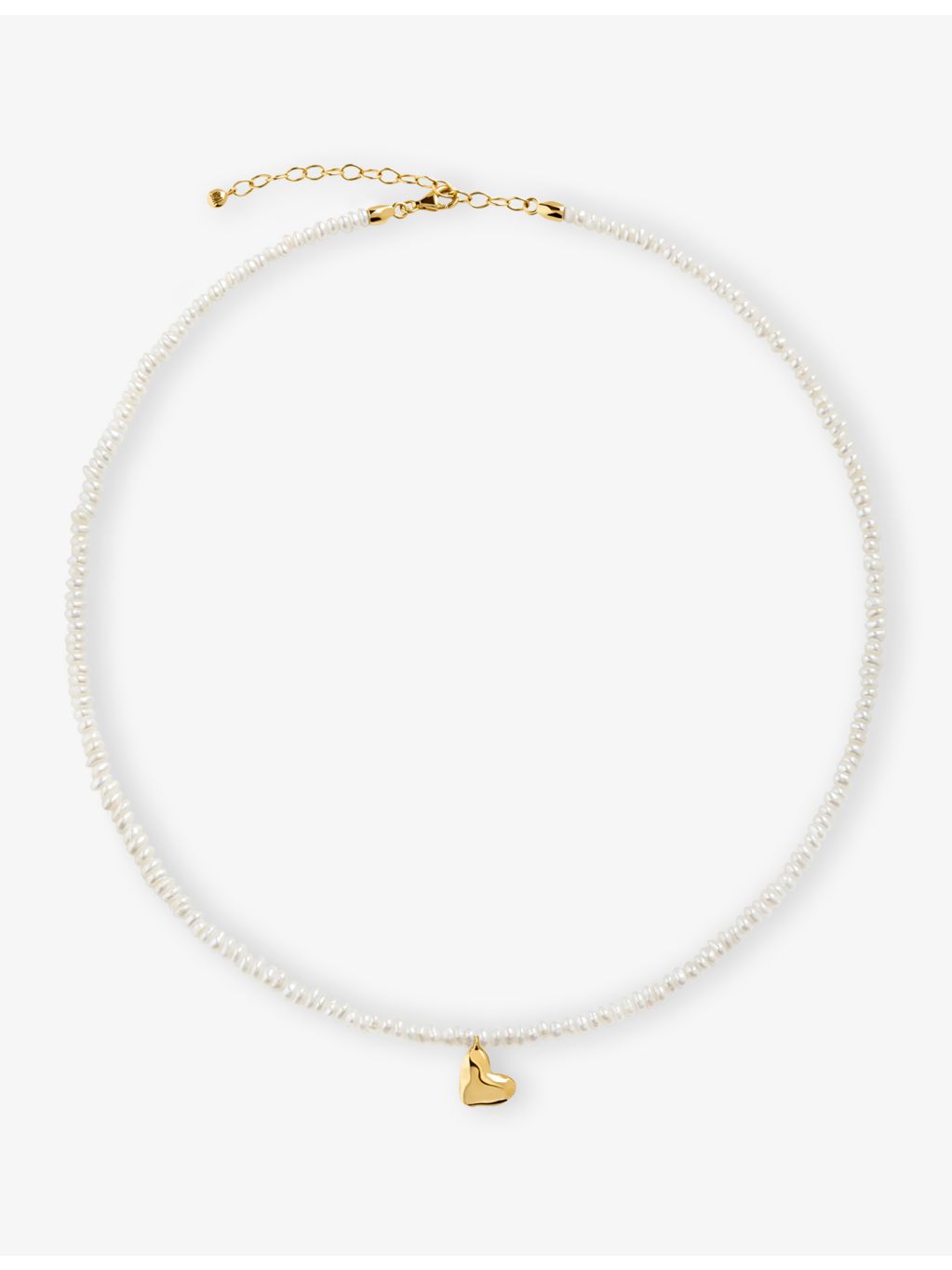 Monica Vinader pearl necklace 18ct gold-plated vermeil, imported from the UK