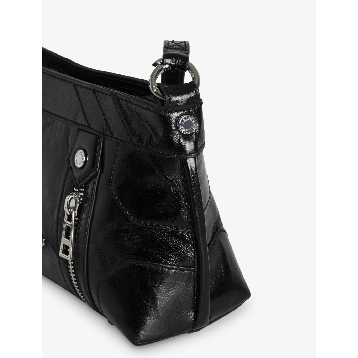 Zadig&Voltaire leather shoulder bag with wing embellishment, UK version