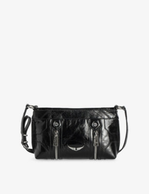 Zadig&Voltaire leather shoulder bag with wing embellishment, UK version