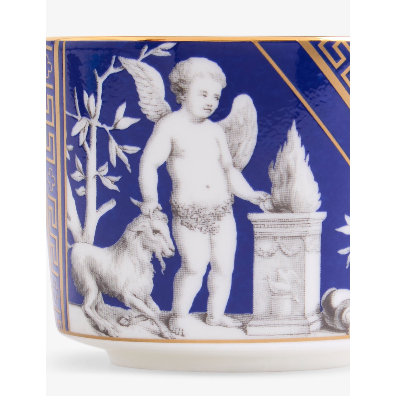 Wedgwood Renaissance gold graphic-print bone-china teacup and saucer set (British brand)