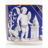 Wedgwood Renaissance gold graphic-print bone-china teacup and saucer set (British brand)