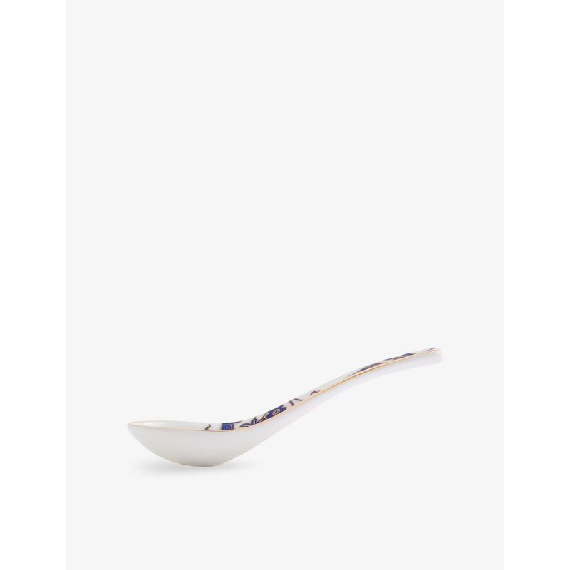 Wedgwood Renaissance Gold bone china soup spoons, set of two (British brand)