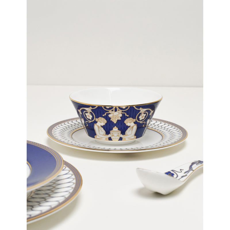 Wedgwood Renaissance Gold bone china soup spoons, set of two (British brand)
