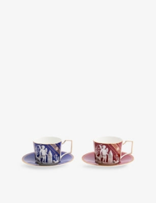 Wedgwood Renaissance teacup and saucer set, bone china (British brand)