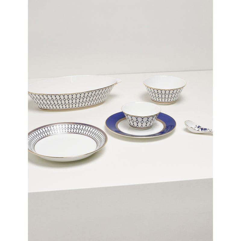 Wedgwood Renaissance bone china bowl and spoon set of two (British brand)