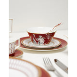 Wedgwood Renaissance bone china bowl and spoon set of two (British brand)
