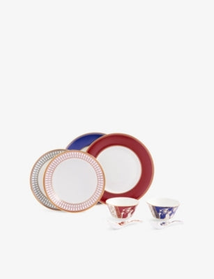 Wedgwood Renaissance Mix patterned bone china dinnerware set 8-piece (British brand)