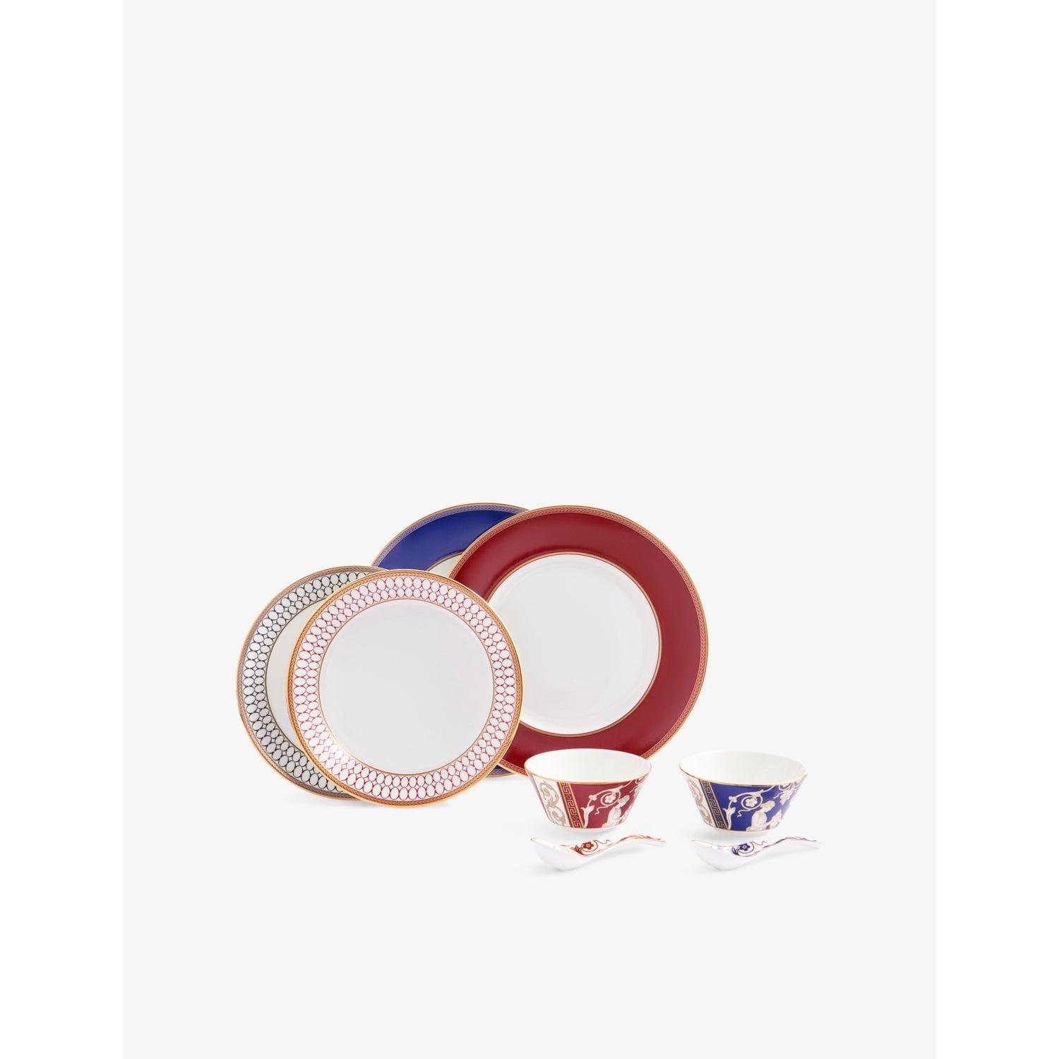 Wedgwood Renaissance Mix patterned bone china dinnerware set 8-piece (British brand)