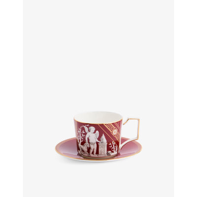 selfridges Wedgwood Renaissance Patterned Bone-China Teacup and Saucer 250ml- Buy online at McGrocer
