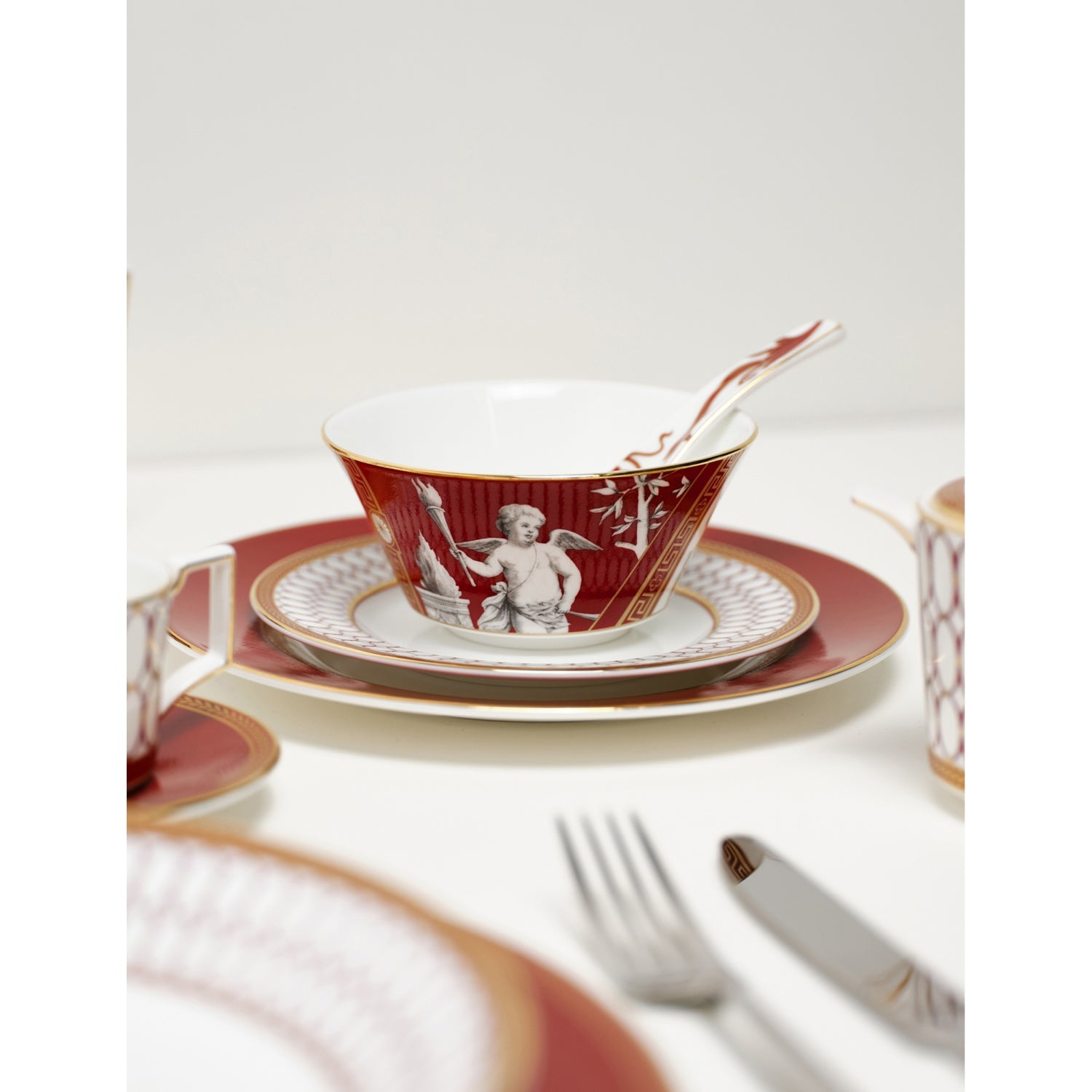 Wedgwood Renaissance Red bone china rice bowl 11cm, UK version