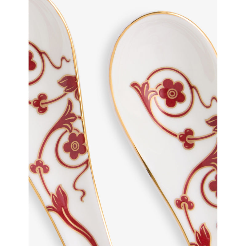 Wedgwood bone china soup spoon, Renaissance Red set, imported from the UK