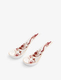 Wedgwood bone china soup spoon, Renaissance Red set, imported from the UK