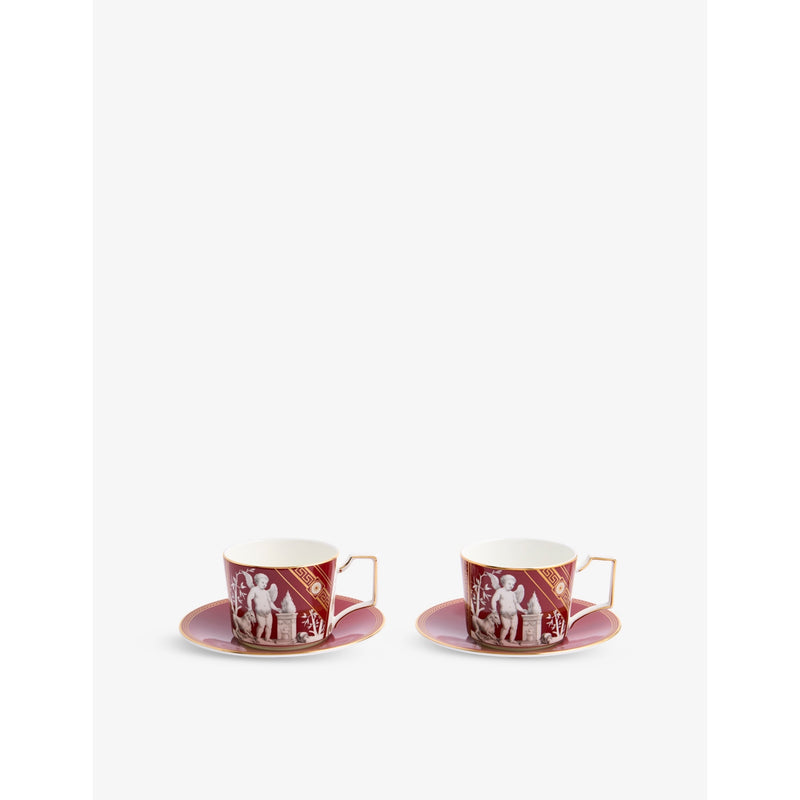 Wedgwood Renaissance Red bone china tea set, imported from the UK