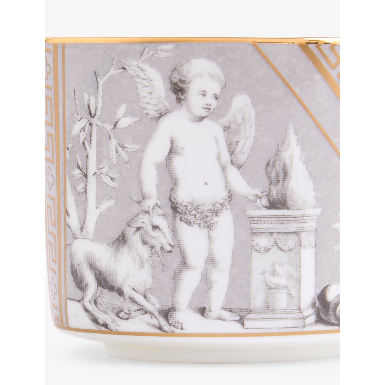 Wedgwood Renaissance Grey bone china teacup and saucer, imported from the UK
