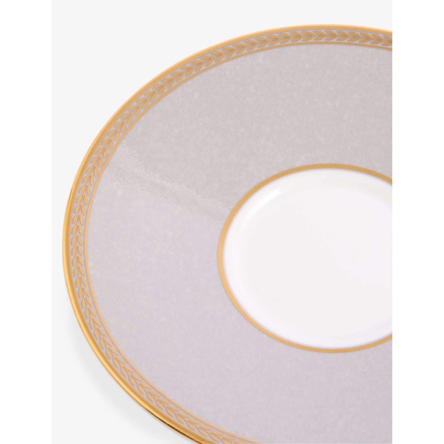 Wedgwood Renaissance Grey bone china teacup and saucer, imported from the UK