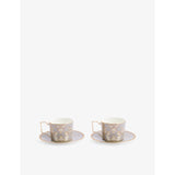 Wedgwood Renaissance bone china teacup and saucer set, imported from the UK