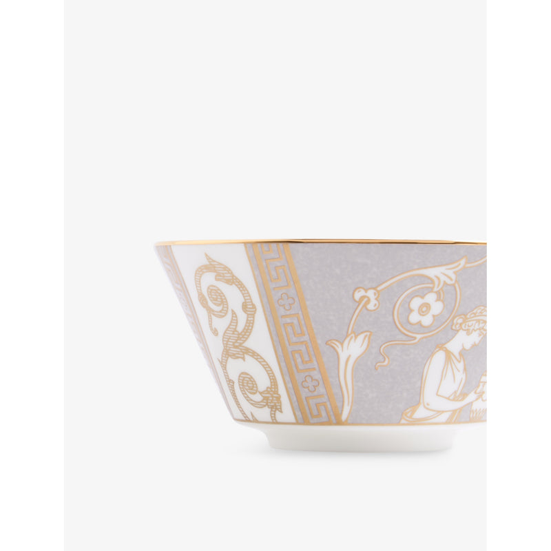 Wedgwood Renaissance Grey bone china rice bowl 11cm, imported from the UK