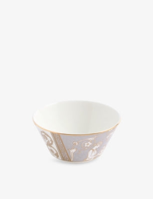 Wedgwood Renaissance Grey bone china rice bowl 11cm, imported from the UK