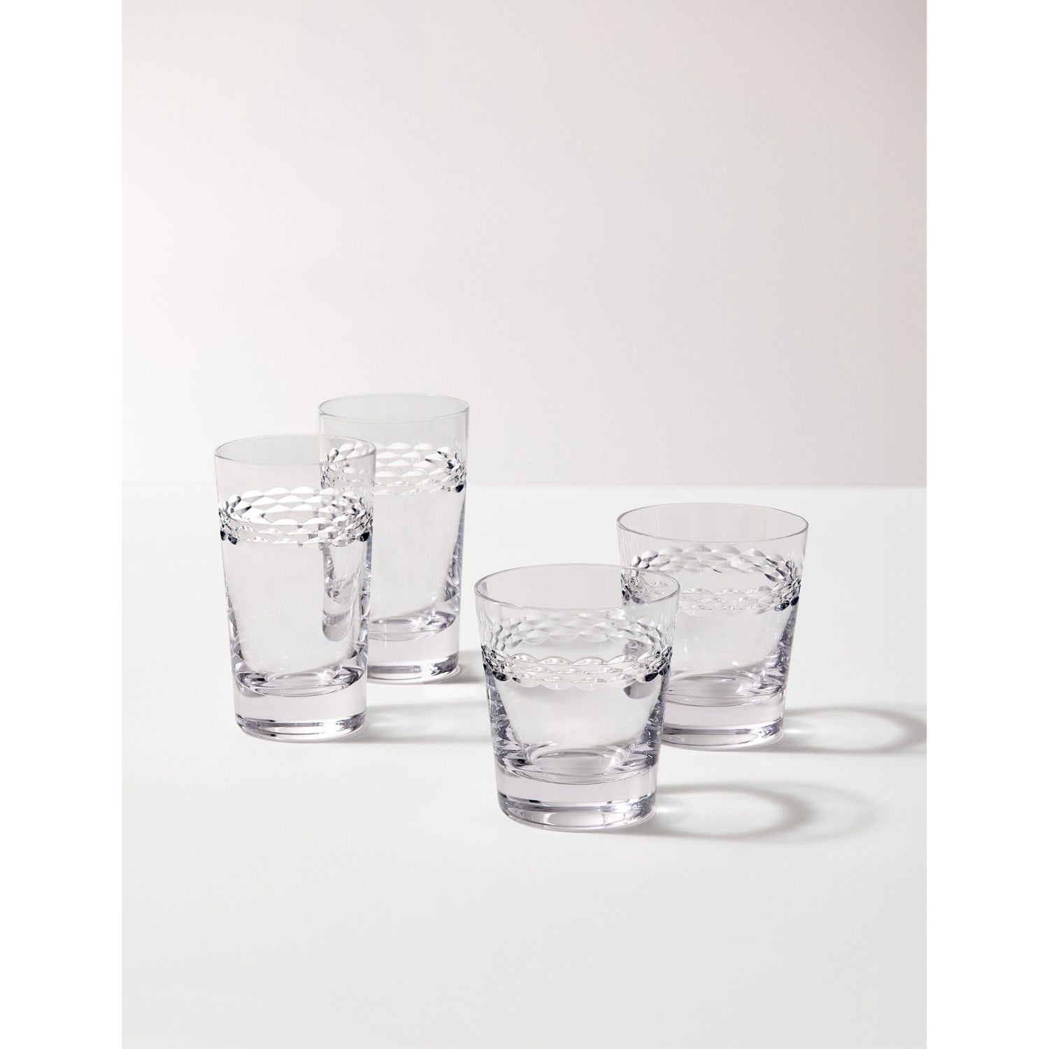 Wedgwood neoclassical crystal tumblers set of two, imported from the UK