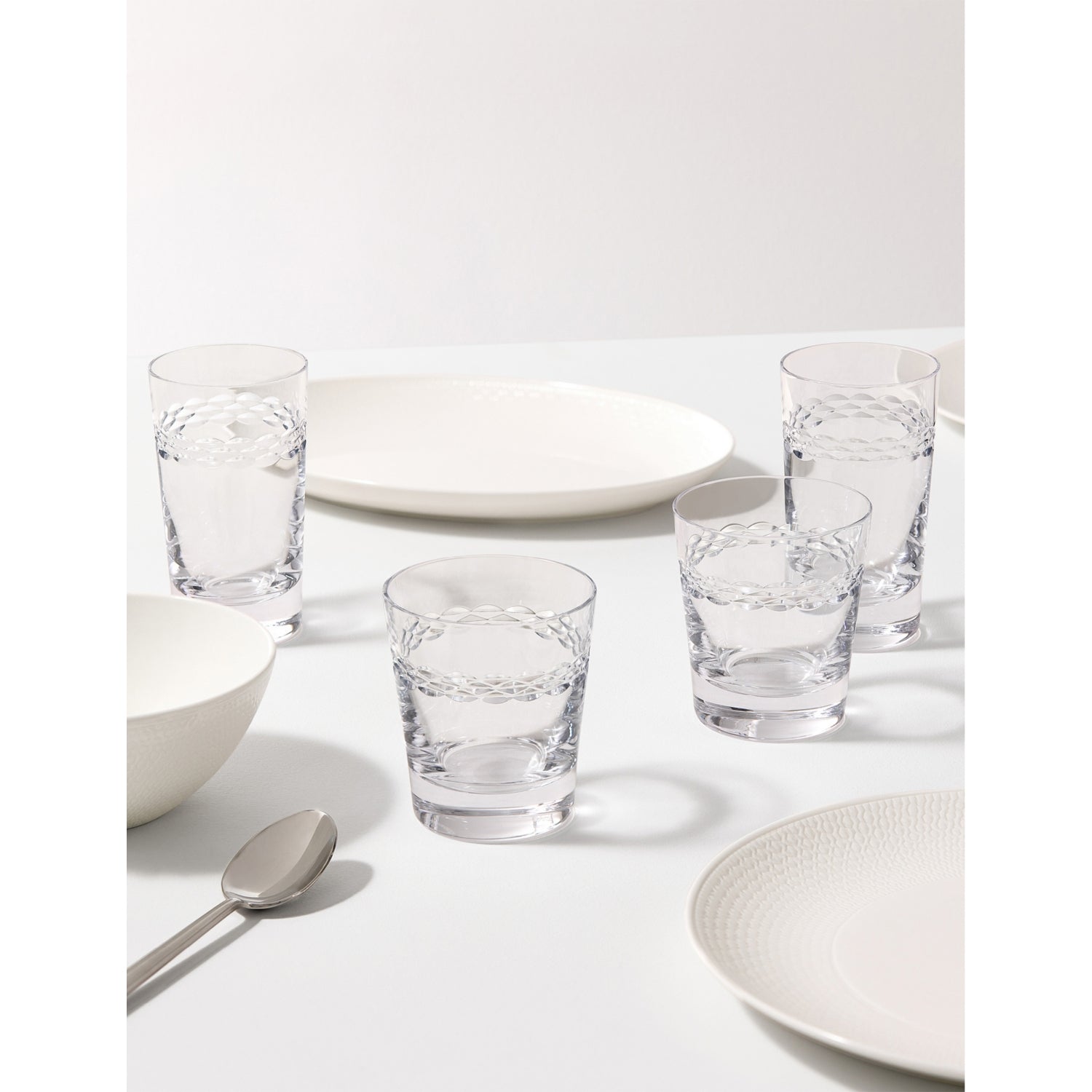 Wedgwood neoclassical crystal tumblers set of two, imported from the UK