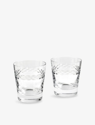 Wedgwood neoclassical crystal tumblers set of two, imported from the UK