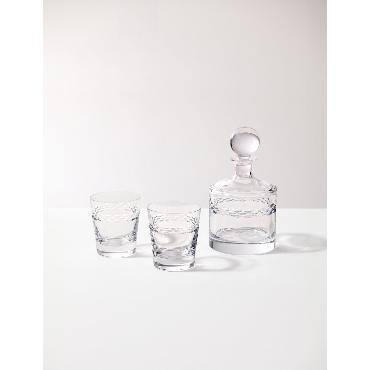 Wedgwood Neo Crystal decanter and tumbler set, UK version