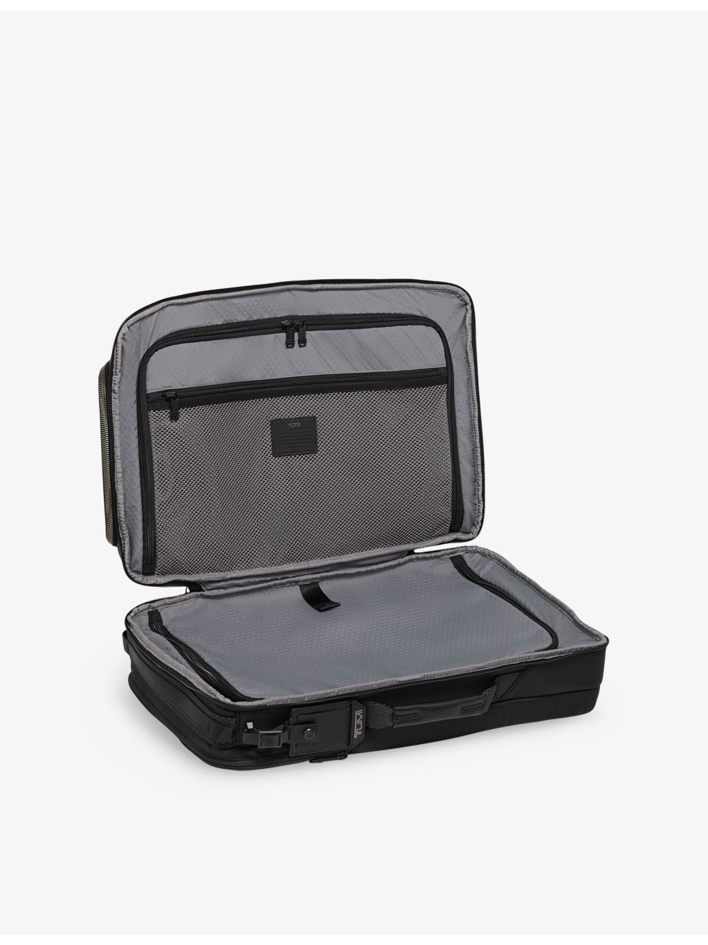 Tumi Detrick woven backpack with side handle, imported from the UK