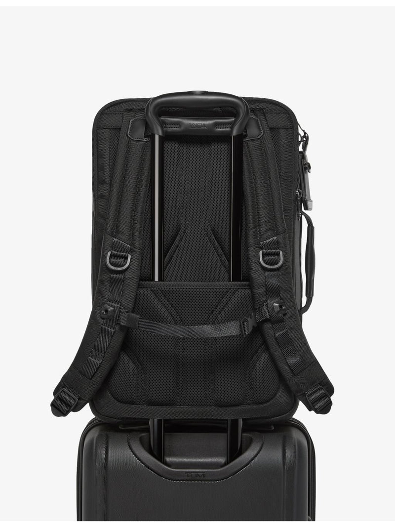 Tumi Detrick woven backpack with side handle, imported from the UK
