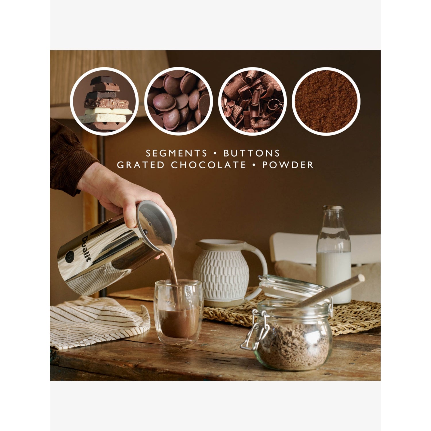 Dualit Cocoatiser hot chocolate maker 280ml, UK version