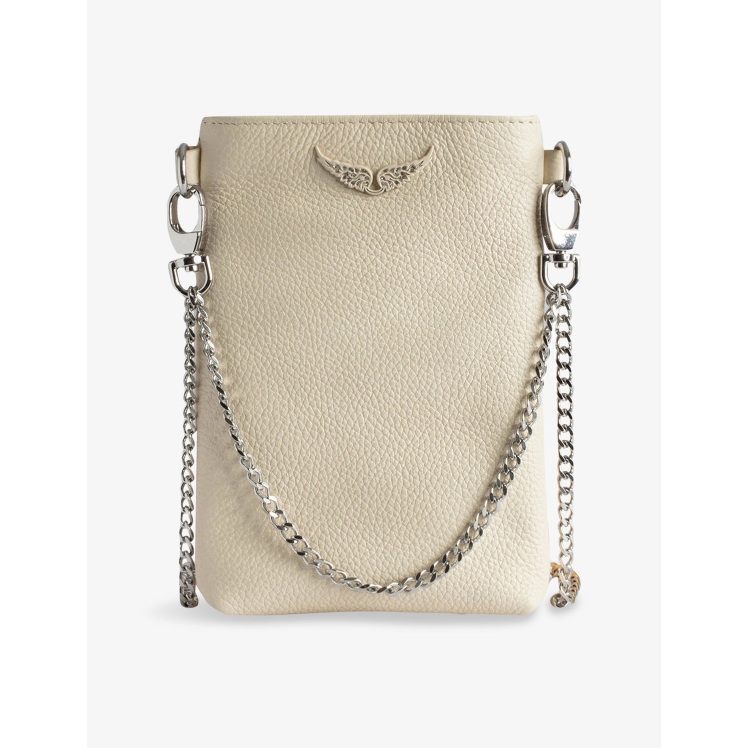 Zadig&Voltaire Rock Brand-Plaque Leather Phone Pouch