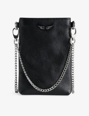 Zadig & Voltaire Rock Brand-Plaque Leather Phone Pouch