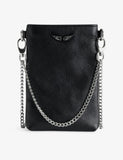 Zadig & Voltaire Rock Brand-Plaque Leather Phone Pouch