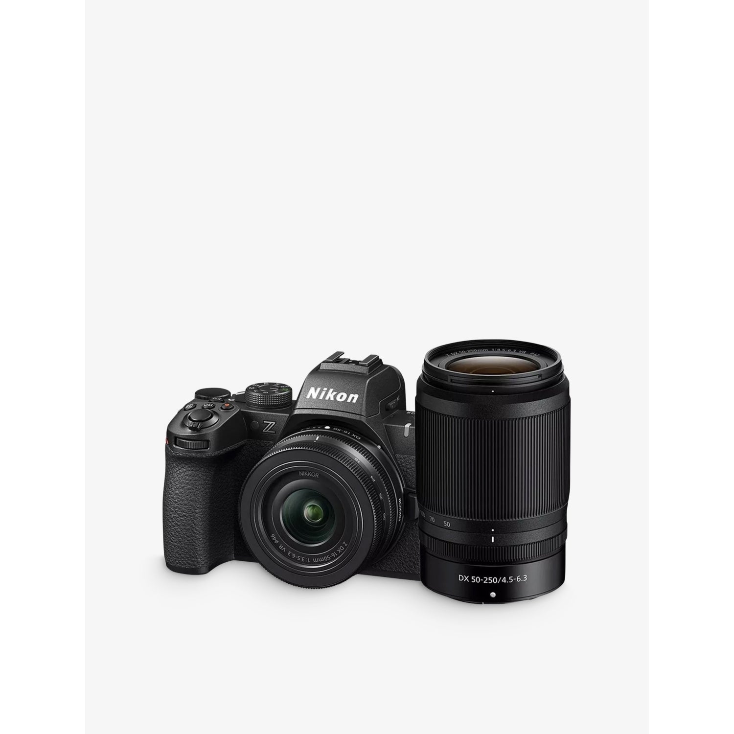 Nikon mirrorless camera kit with 16-50mm and 50-250mm lenses, imported from the UK
