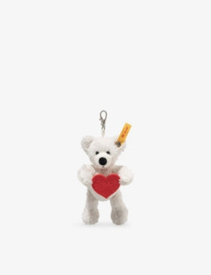 Lotte Love teddy bear woven keyring charm 12cm - British product