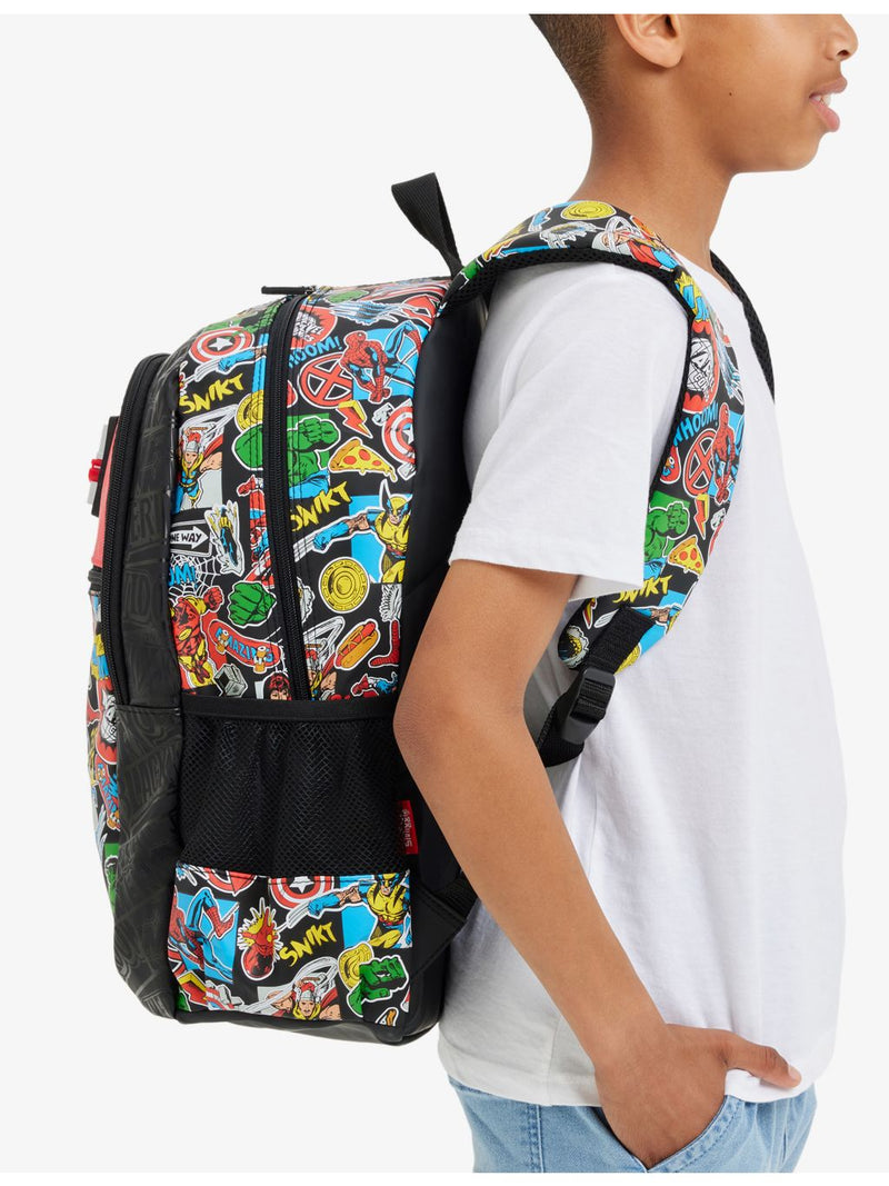 Smiggle Marvel Classic Backpack polyester with zip fastening, UK version