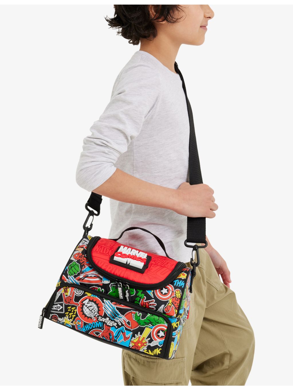 Smiggle Marvel double compartment lunchbox large (British brand)