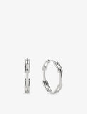 Monica Vinader Signature Link Sterling Silver Medium Hoop Earrings