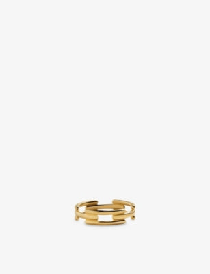Monica Vinader 18ct gold vermeil stacking ring, imported from the UK