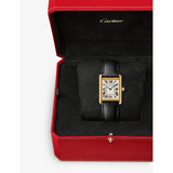 Cartier Tank Louis Cartier 18ct yellow-gold watch with leather strap, UK version