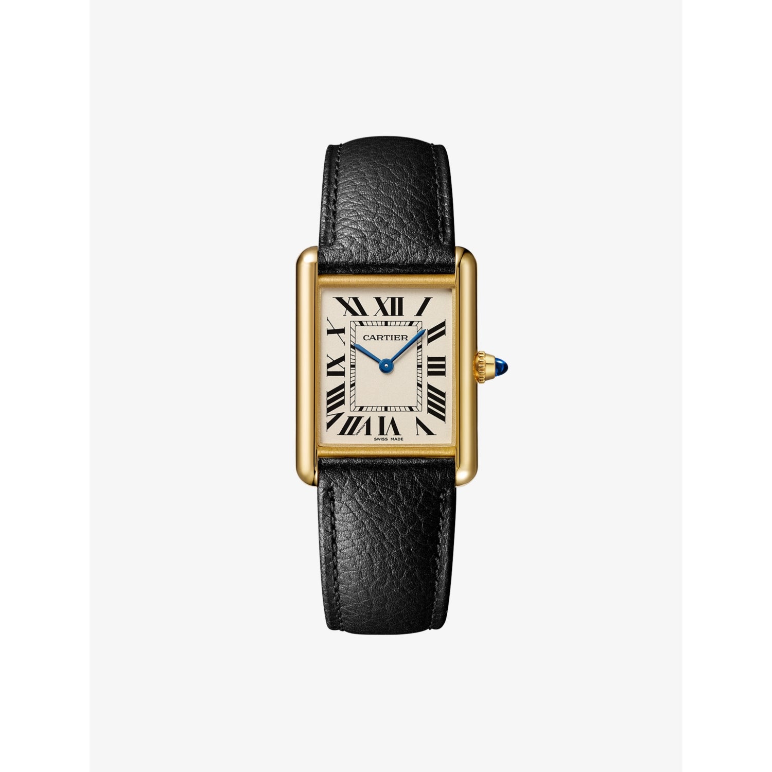 Cartier Tank Louis Cartier 18ct yellow-gold watch with leather strap, UK version