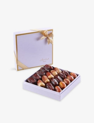 Bateel plain dates 350g in pastel lavender gift box, UK version