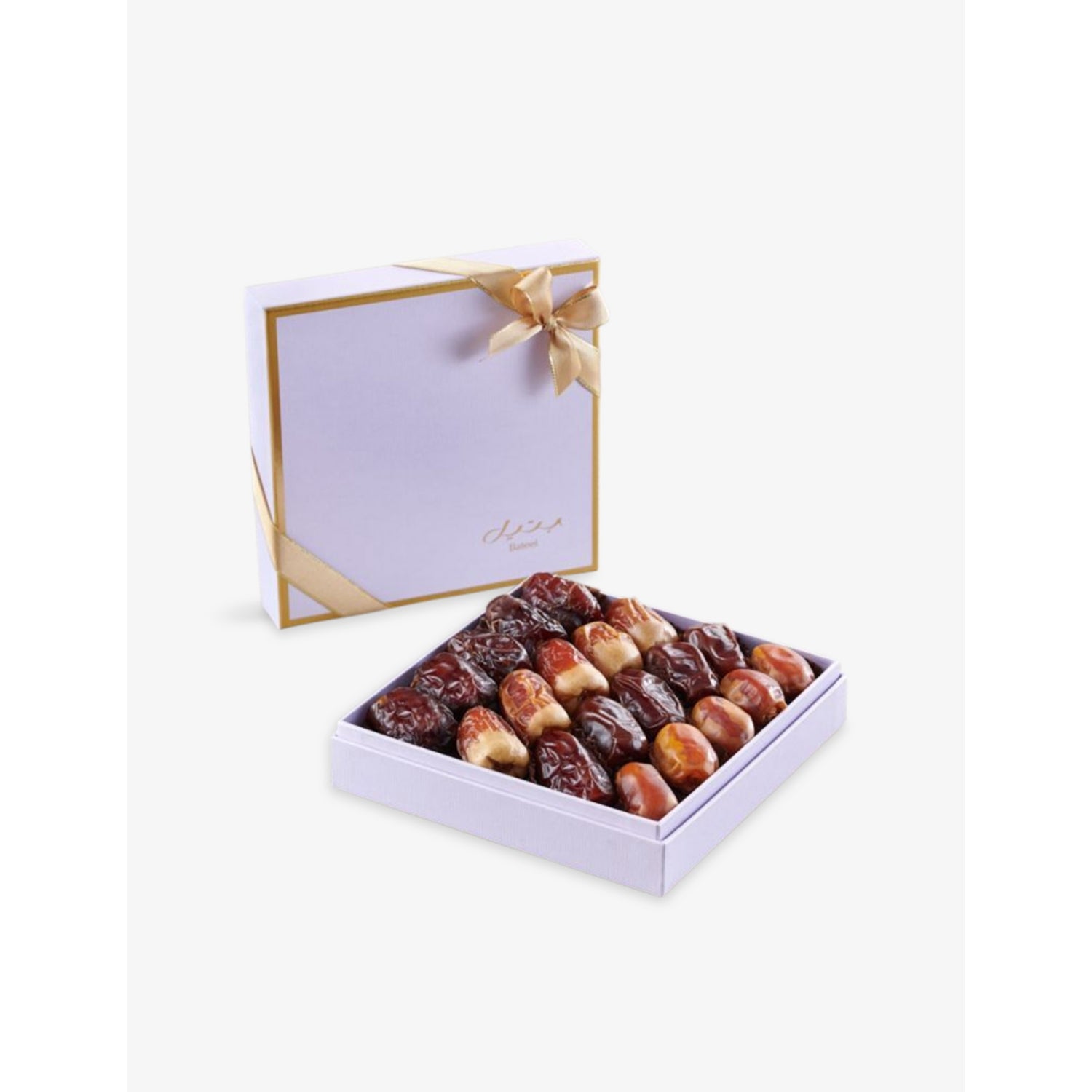 Bateel plain dates 350g in pastel lavender gift box, UK version