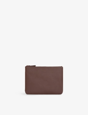 Gry Mattr by Joe Mimran Zipped Vegan-Leather Pouch 17.8cm x 25.4cm