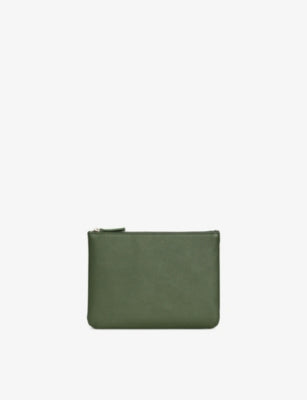 Gry Mattr by Joe Mimran Zipped Vegan-Leather Pouch 17.8cm x 25.4cm
