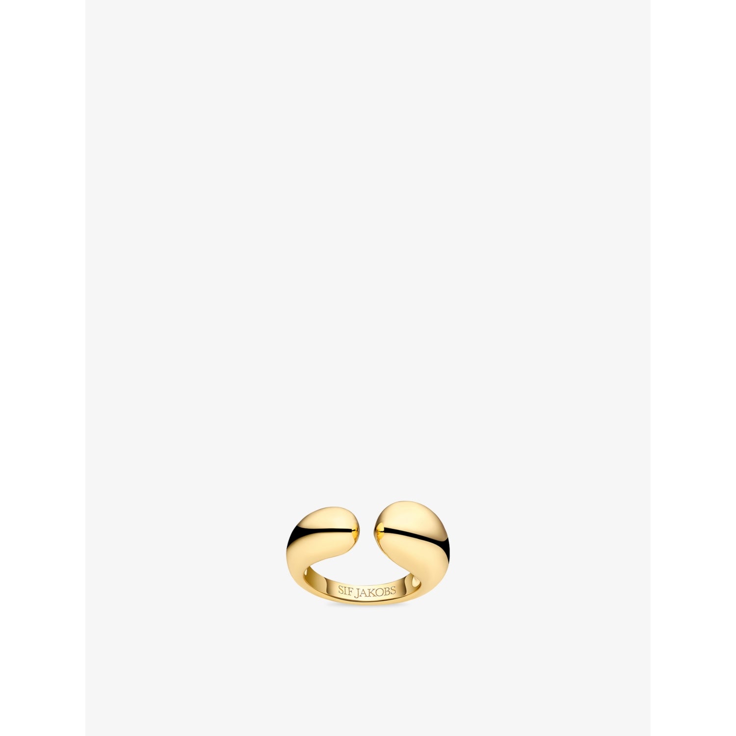 Goccia Pianura 18ct Yellow Gold-Plated 925 Sterling-Silver Ring - K